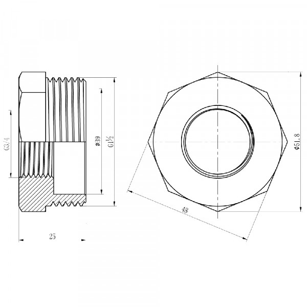 Футорка Thermo Alliance Forte 1" 1/2х3/4" НВ SF3744020