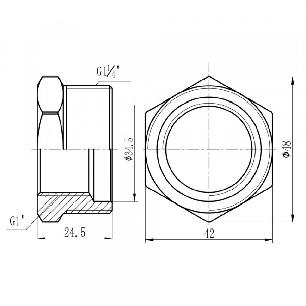Футорка Thermo Alliance Forte 1" 1/4х1" НВ SF3743225