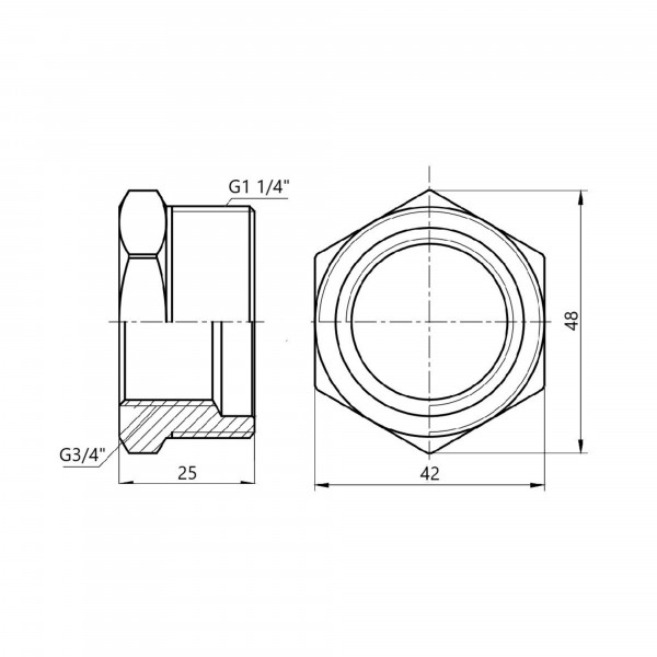 Футорка Thermo Alliance Forte 1" 1/4х3/4" НВ SF3743220