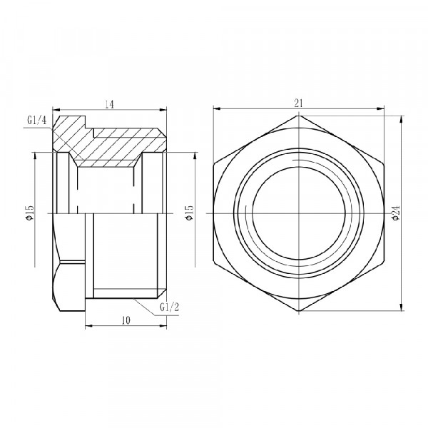 Футорка Thermo Alliance Forte 1/2"х1/4" НВ SF374156