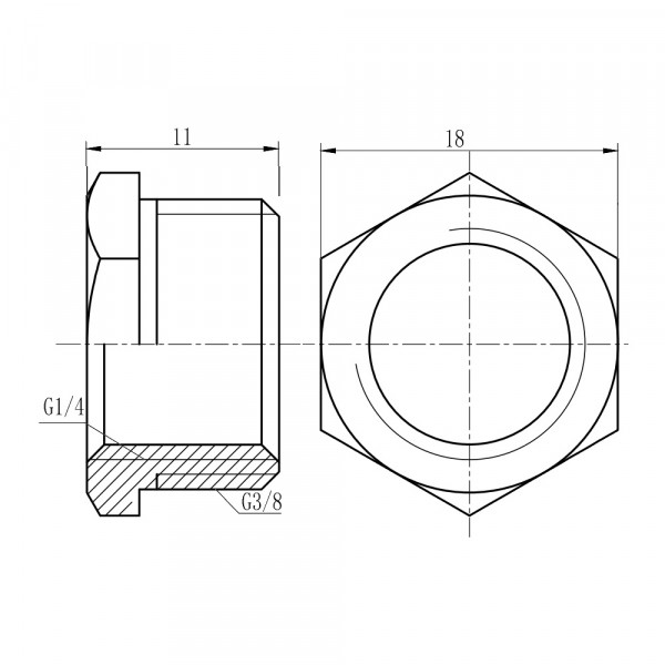 Футорка Thermo Alliance Forte 3/8"х1/4" ЗВ SF37496