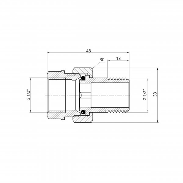 Згін "Американка" Thermo Alliance Forte 1/2" прямий SF190W15