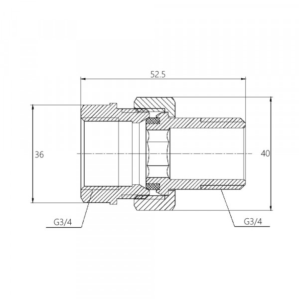 Сгон "Американка" Thermo Alliance Forte 3/4" прямой SF190W20