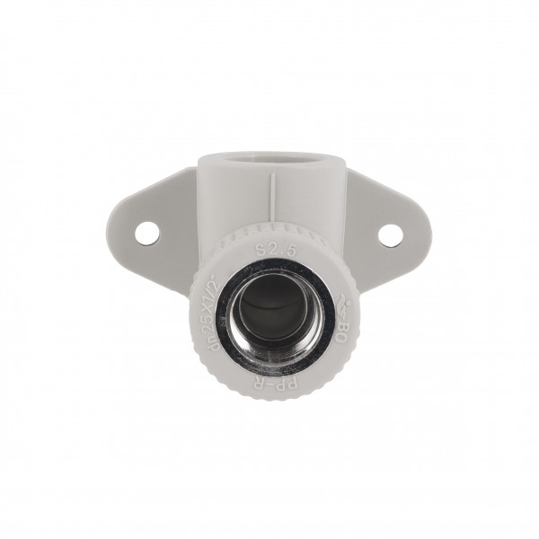 Уголок PPR Blue Ocean настенный с креплением 25х1/2", 90° ВР