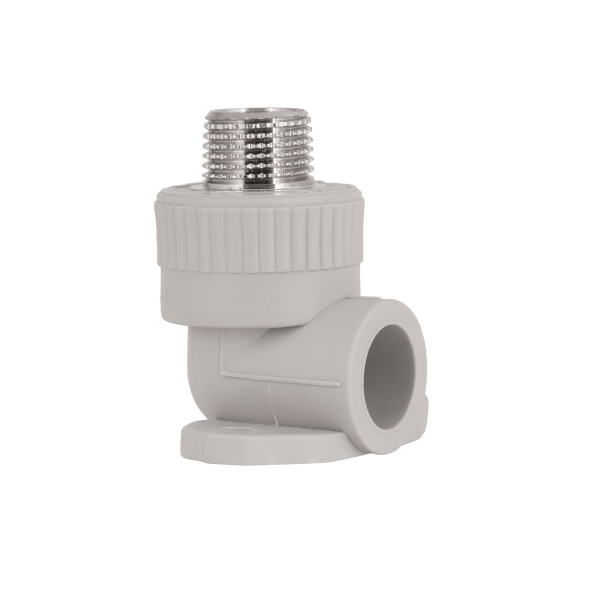 Уголок PPR Blue Ocean настенный с креплением 20х1/2", 90° НР