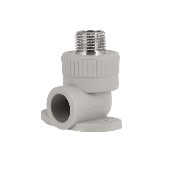 Уголок PPR Blue Ocean настенный с креплением 20х1/2", 90° НР