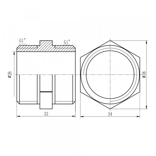 Ниппель Thermo Alliance Forte 1" усиленный SF35825R