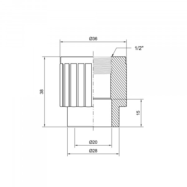 Муфта PPR Thermo Alliance 20х1/2" ВР