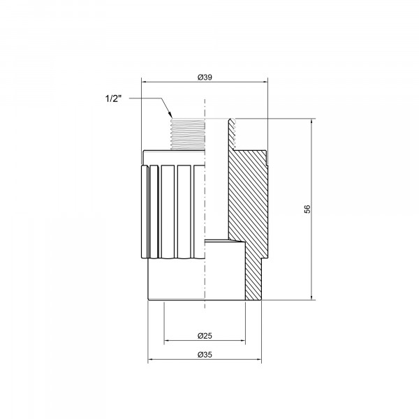 Муфта PPR Thermo Alliance 25х1/2" ЗР
