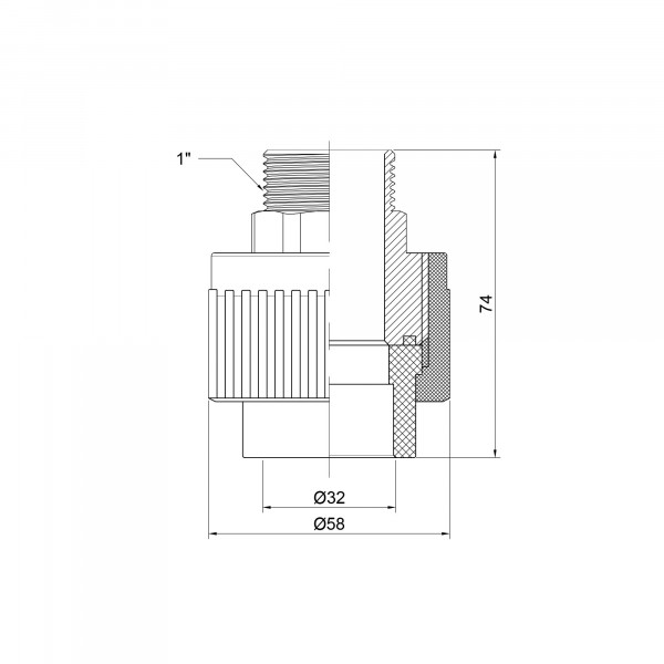 Муфта PPR Thermo Alliance 32х1" ЗР