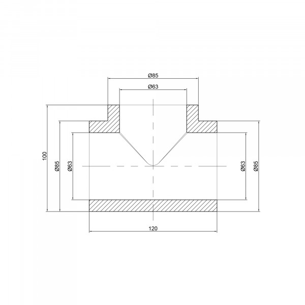 Тройник PPR Thermo Alliance 63