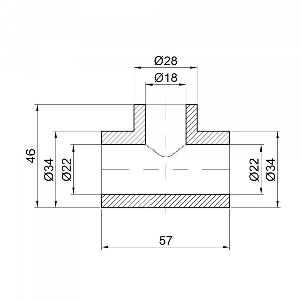 Тройник PPR Thermo Alliance 25х20х25