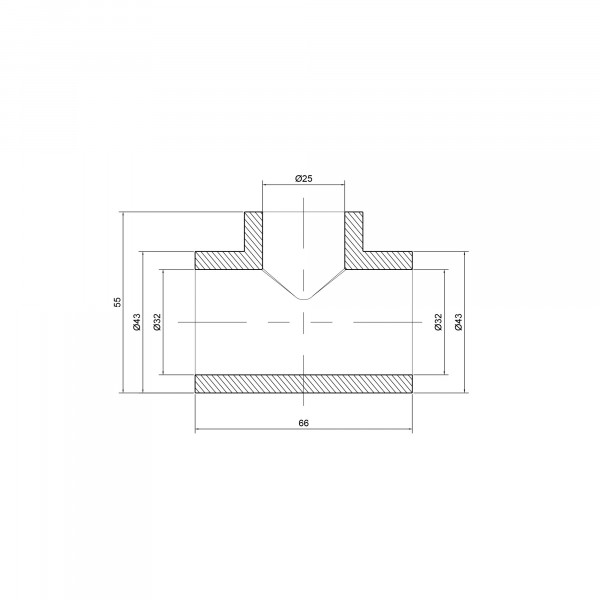 Трійник PPR Thermo Alliance 32х25х32