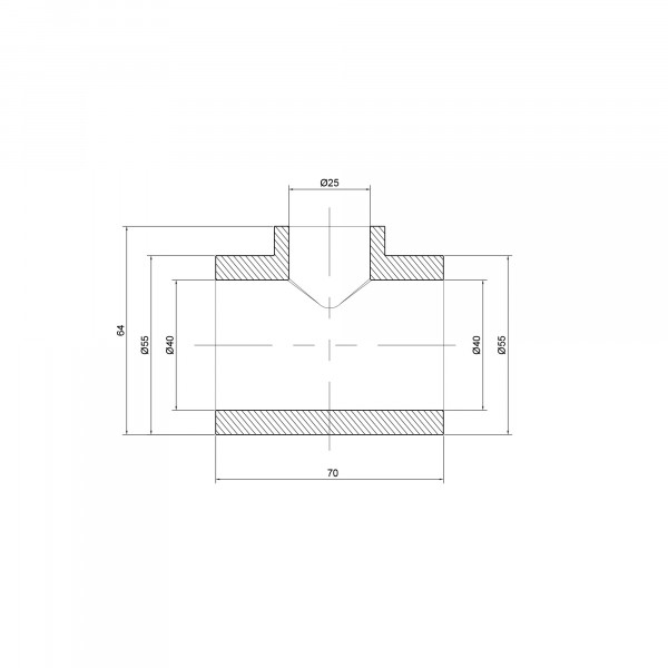 Трійник PPR Thermo Alliance 40х25х40