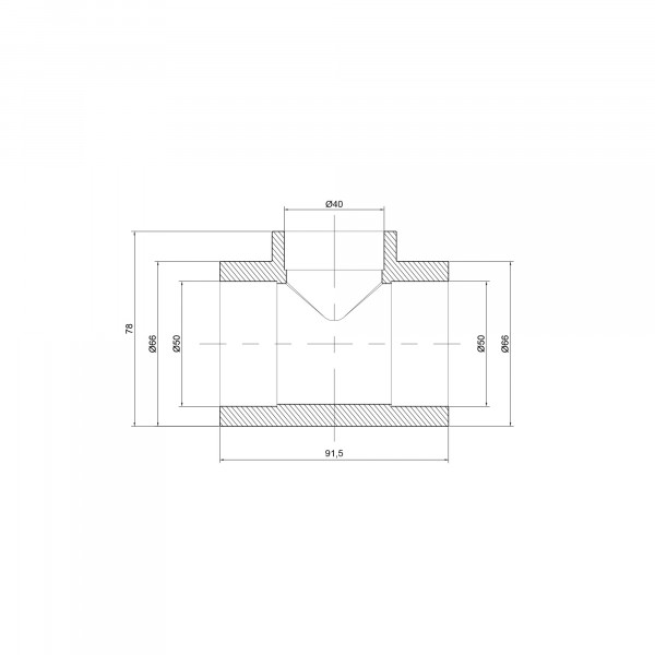 Трійник PPR Thermo Alliance 50х40х50