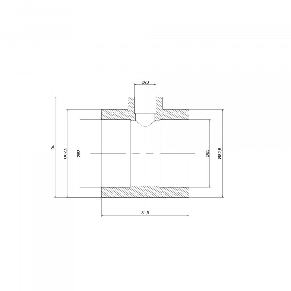 Трійник PPR Thermo Alliance 63х20х63