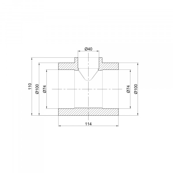 Трійник PPR Thermo Alliance 75х40х75