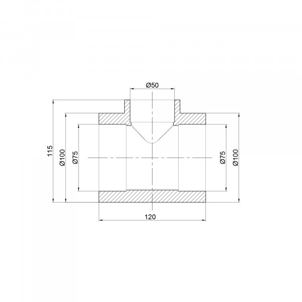 Трійник PPR Thermo Alliance 75х50х75