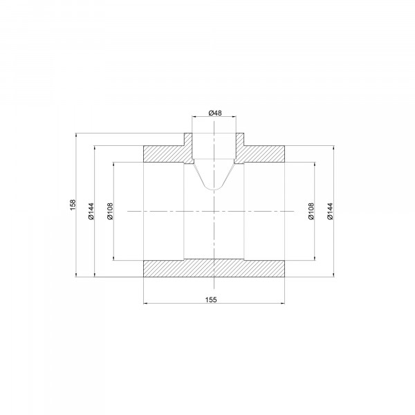 Тройник PPR Thermo Alliance 110х50х110