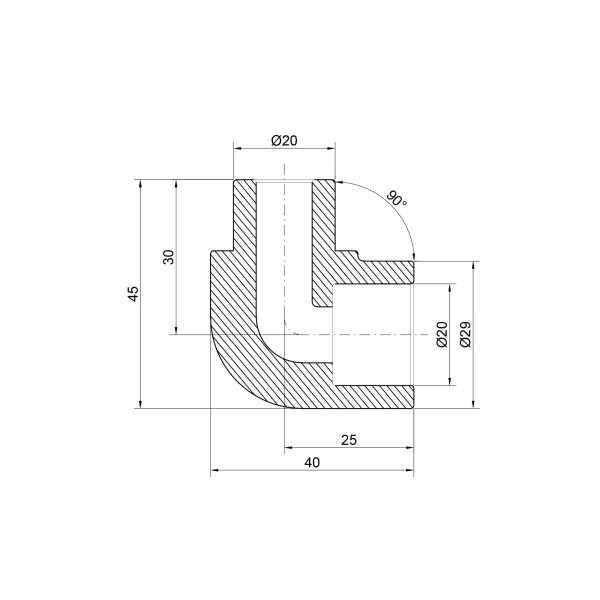 Кутик PPR Thermo Alliance 20, 90°