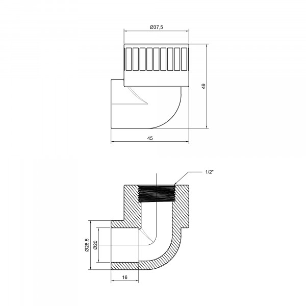 Кутик PPR Thermo Alliance 20х1/2" ВР