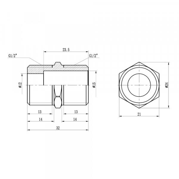 Ніпель подовжений Thermo Alliance Forte 1/2" SF35815L