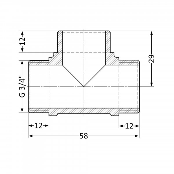 Тройник Thermo Alliance Standart 3/4" НР SD41220