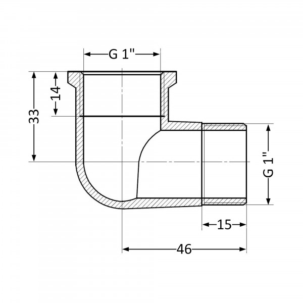 Угол Thermo Alliance Standart 1" ВН SD42025