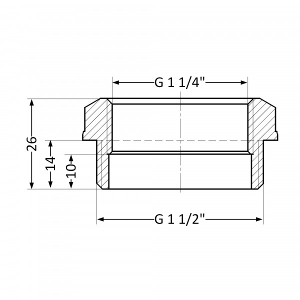Футорка Thermo Alliance Standart 1 1/2"х1 1/4" НВ SD4234032