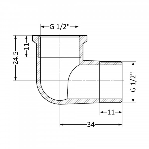 Угол Thermo Alliance Standart 1/2" ВН SD42115U