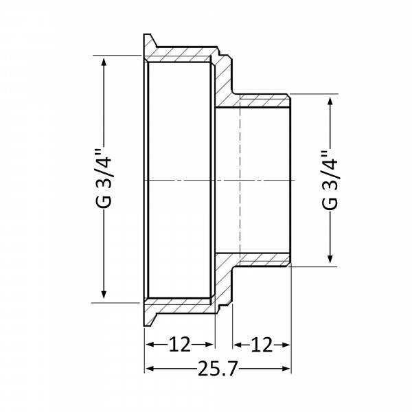 Переходник Thermo Alliance Standart 3/4"х3/4" ВН SD4092020