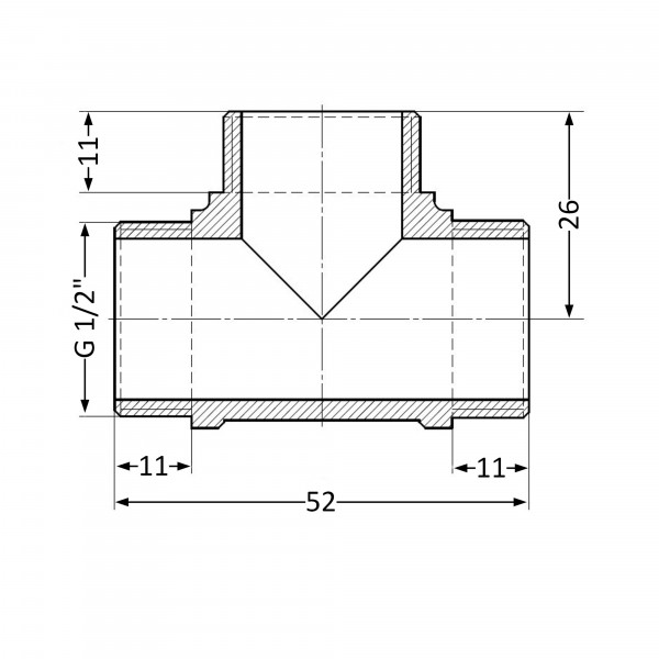 Тройник Thermo Alliance Standart 1/2" НР SD41215