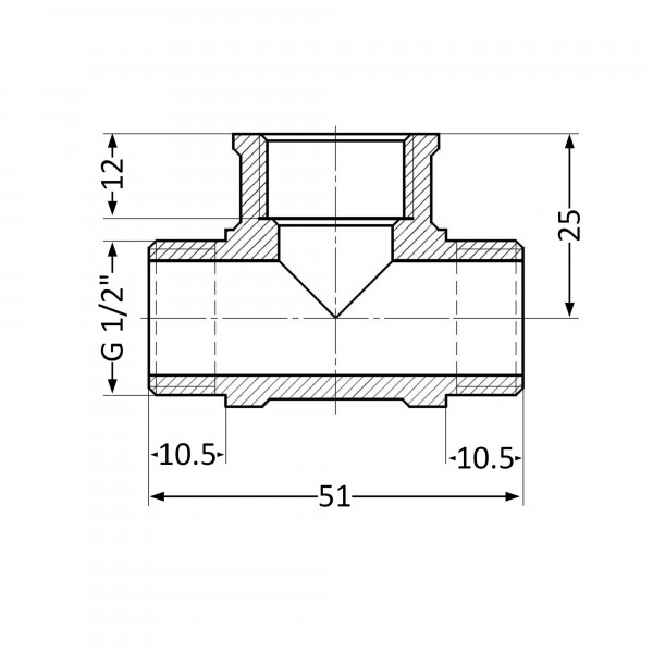 Тройник Thermo Alliance Standart 1/2" НВН SD41615