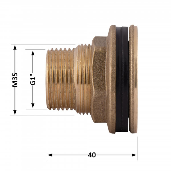 Врезка Thermo Alliance Standart 1" в бак SD40025