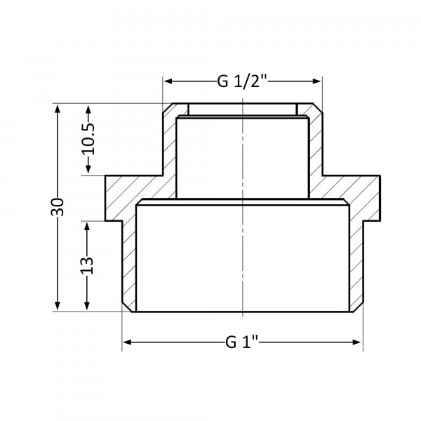 Ниппель Thermo Alliance Standart 1"х1/2" НР SD4082515