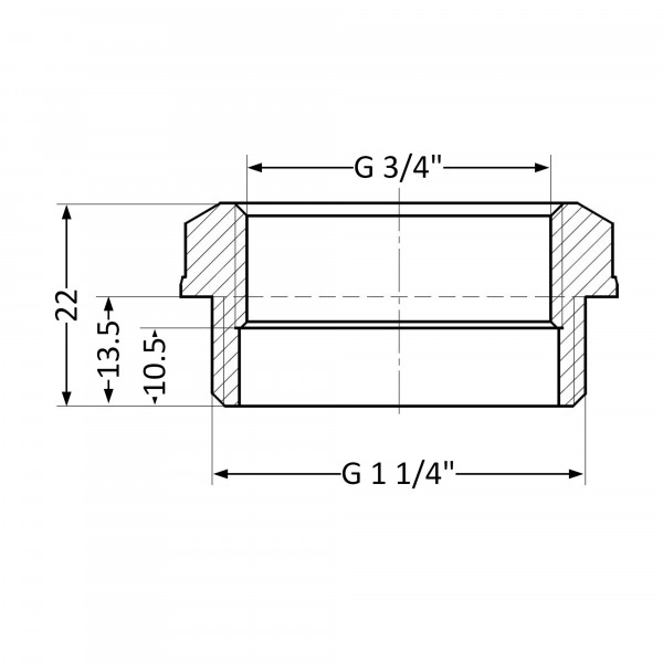 Футорка Thermo Alliance Standart 1 1/4"х3/4" НВ SD4233220