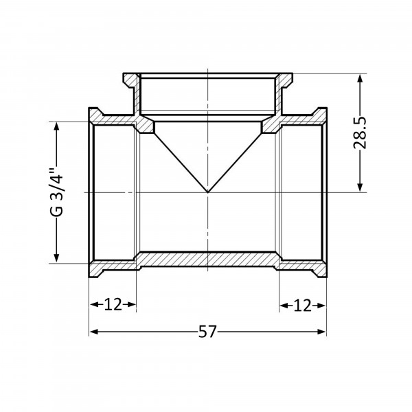 Тройник Thermo Alliance Standart 3/4" ВР SD41120