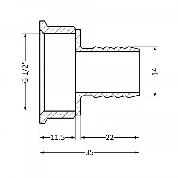 Штуцер Thermo Alliance Standart 14х1/2" ВР SD4261514