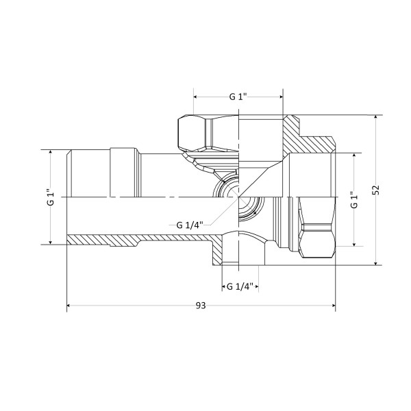 Пятерник Thermo Alliance Standart 1"х1"х1"1/4"х1/4" ВВНВН SD42525252566