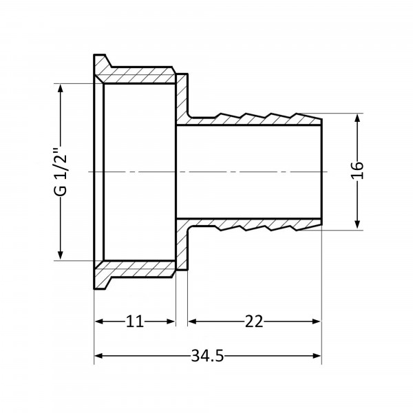 Штуцер Thermo Alliance Standart 16х1/2" ВР SD4261516