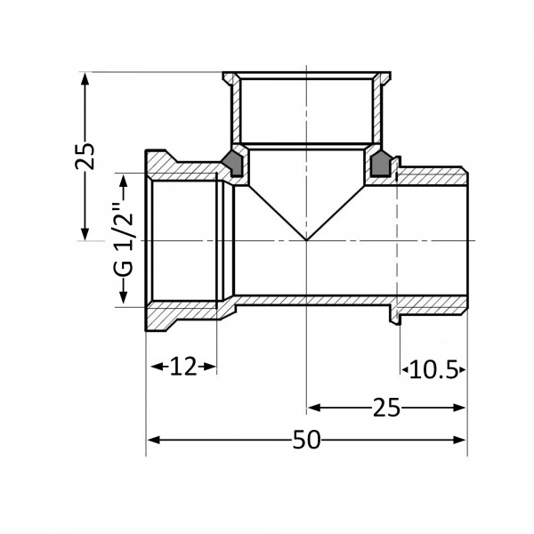 Трійник Thermo Alliance Standart 1/2" ВВЗ SD41315