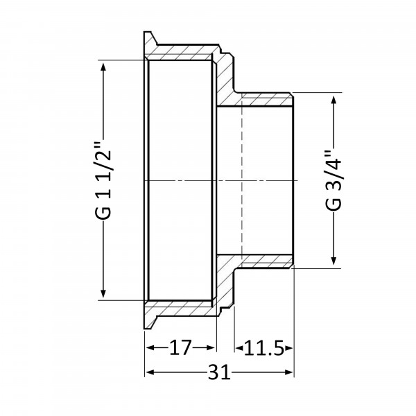 Перехідник Thermo Alliance Standart 1 1/2"х3/4" ВЗ SD4094020
