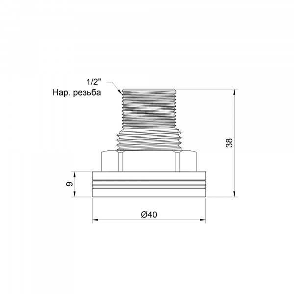 Врезка Thermo Alliance Standart 1/2" в бак SD40015