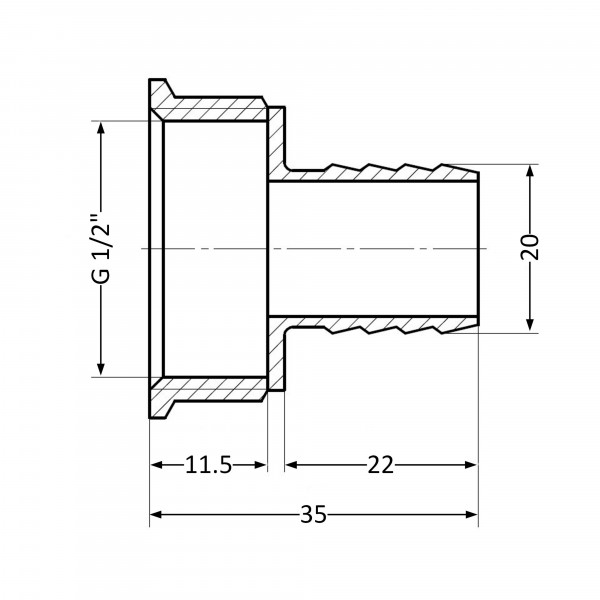 Штуцер Thermo Alliance Standart 20х1/2" ВР SD4261520
