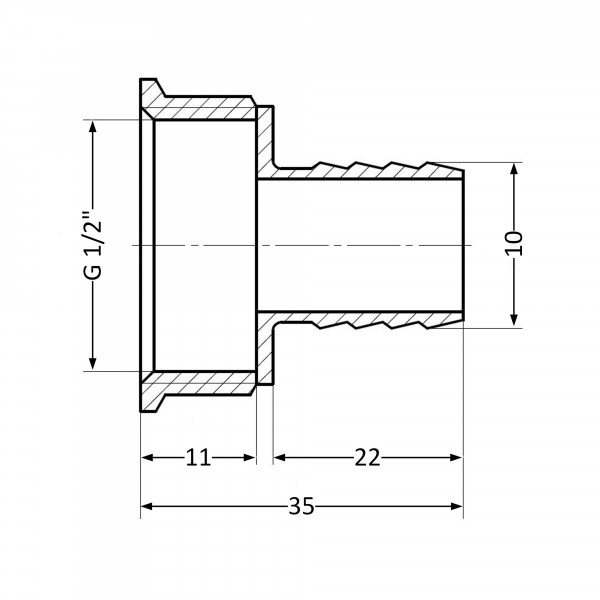 Штуцер Thermo Alliance Standart 10х1/2" ВР SD4261510