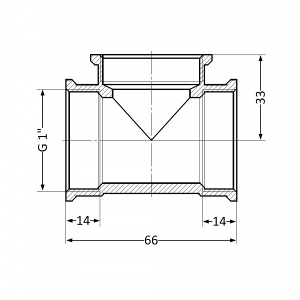 Тройник Thermo Alliance Standart 1" ВР SD41125