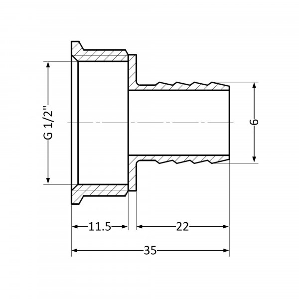 Штуцер Thermo Alliance Standart 6х1/2" ВР SD426156