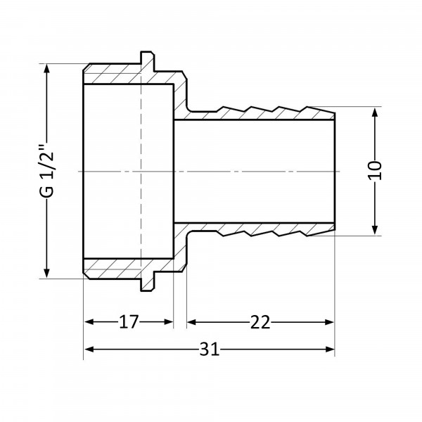 Штуцер Thermo Alliance Standart 10х1/2" ЗР SD4271510