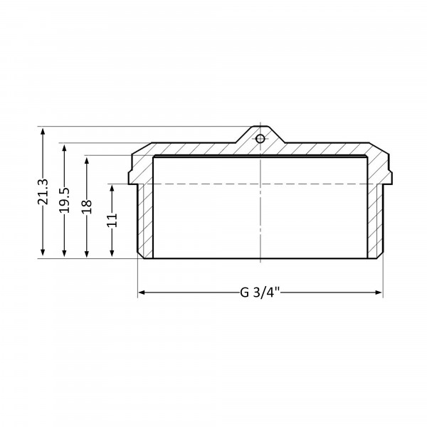 Заглушка Thermo Alliance Standart 3/4" ЗР SD40320