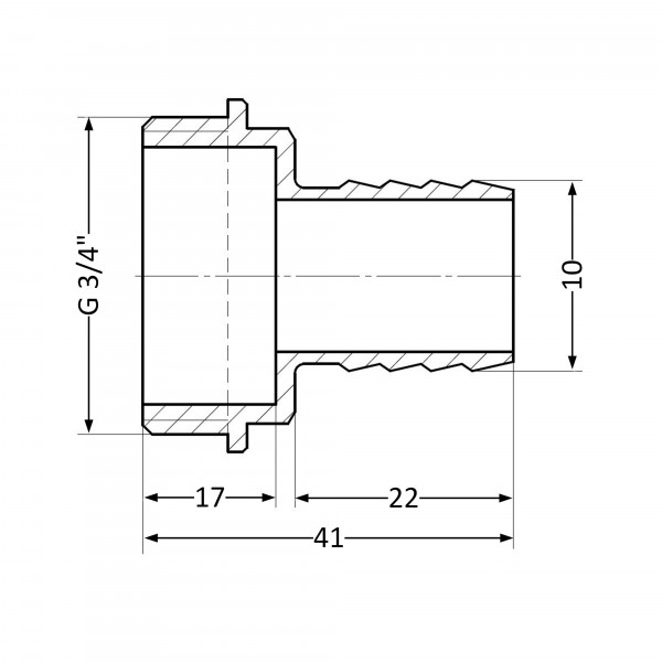 Штуцер Thermo Alliance Standart 10х3/4" ЗР SD4272010